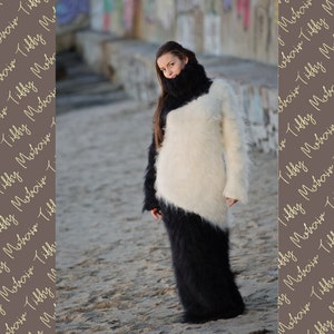 Cosy Mohair Dress, Knit Sweater Dress, Turtleneck Robe, Maxi Dress, Chunky Mohair Dress, Long Fetish Dress, Winter Dress, Knitted Dress T145