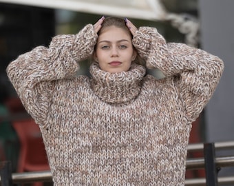 Extra Chunky Wool , Yak and Alpaca Mix Sweater T1280 - Etsy