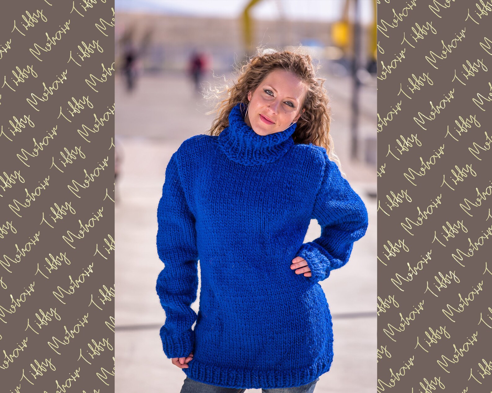 100 Soft Wool Sweater in blue T514 Etsy