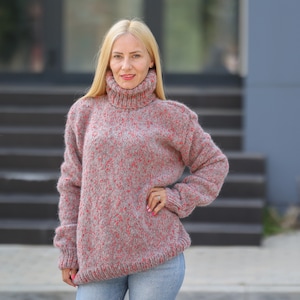 Disponible en talla XL, suéter T1500 de 5 hebras de bouclé de alpaca bebé extra suave