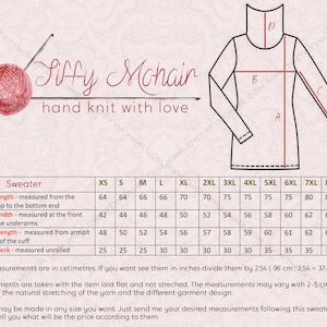 Denim Mohair Sweater – Hand-Knitted Women’s Pullover T1297 image 3