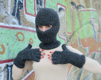 マフラー・ストール [24FW] Wool Knit Balaclava - Grey il_1080xN.2672918204_ksml.jpg