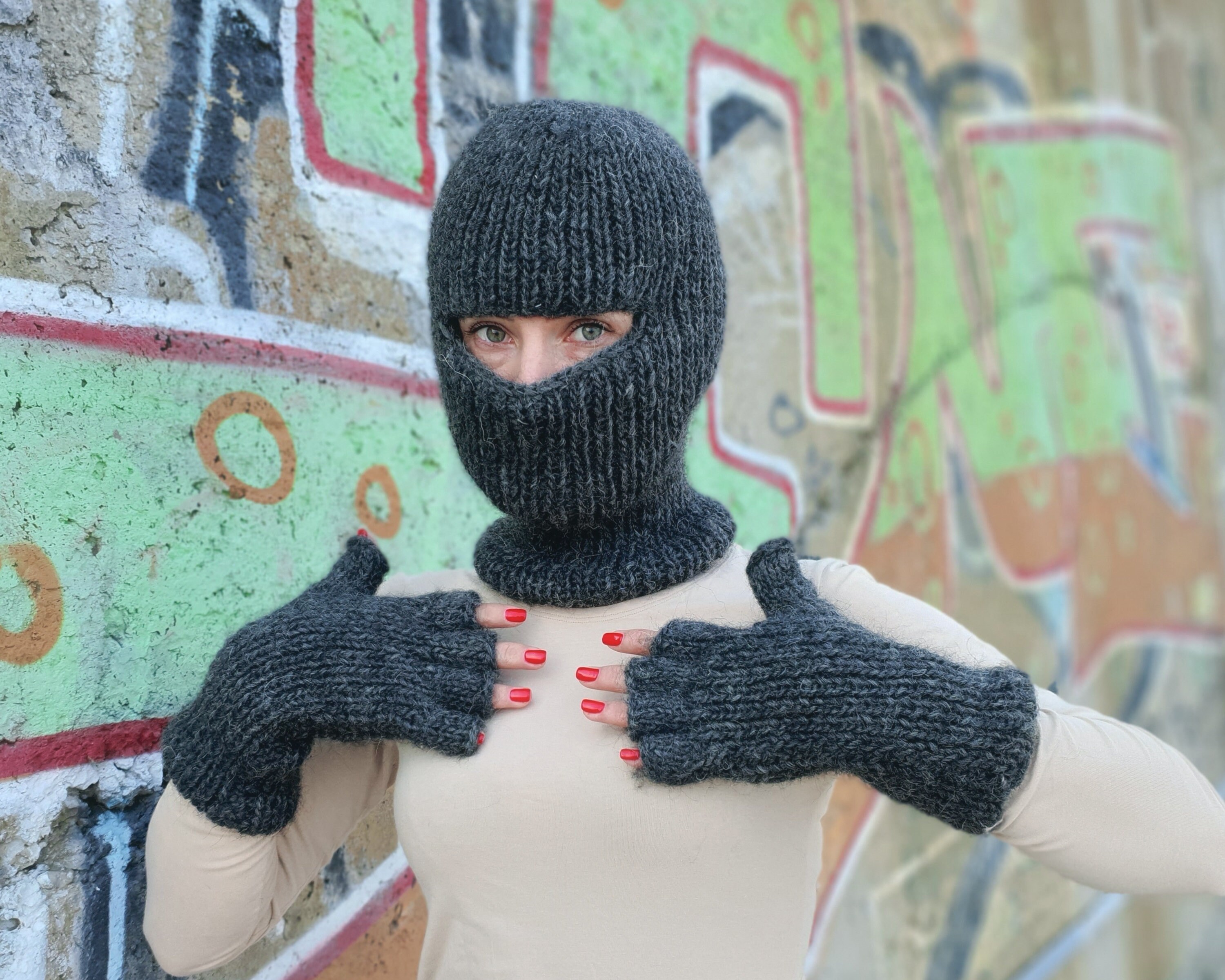 Wool balaclava shop sweater