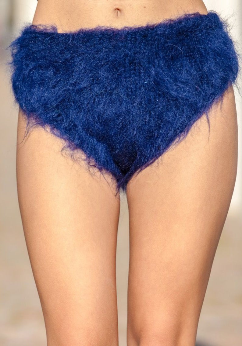Mohair Panties Fluffy Bries Hand Knitted Panties Winter Etsy