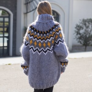 Grey Icelandic Mohair Sweater Lopapeysa Sweater Icelandic Sweater ...