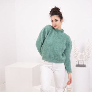 Hand-Knitted Sweater, Yak & Merino Blend, Cozy Bliss, Natural Fiber Fashion, Luxurious Knitwear, Winter Warmth, Unique Craftsmanship T1564 image 10
