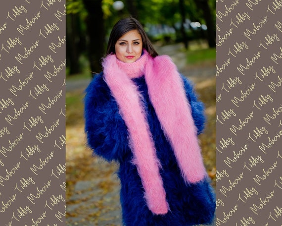 pink fluffy shawl