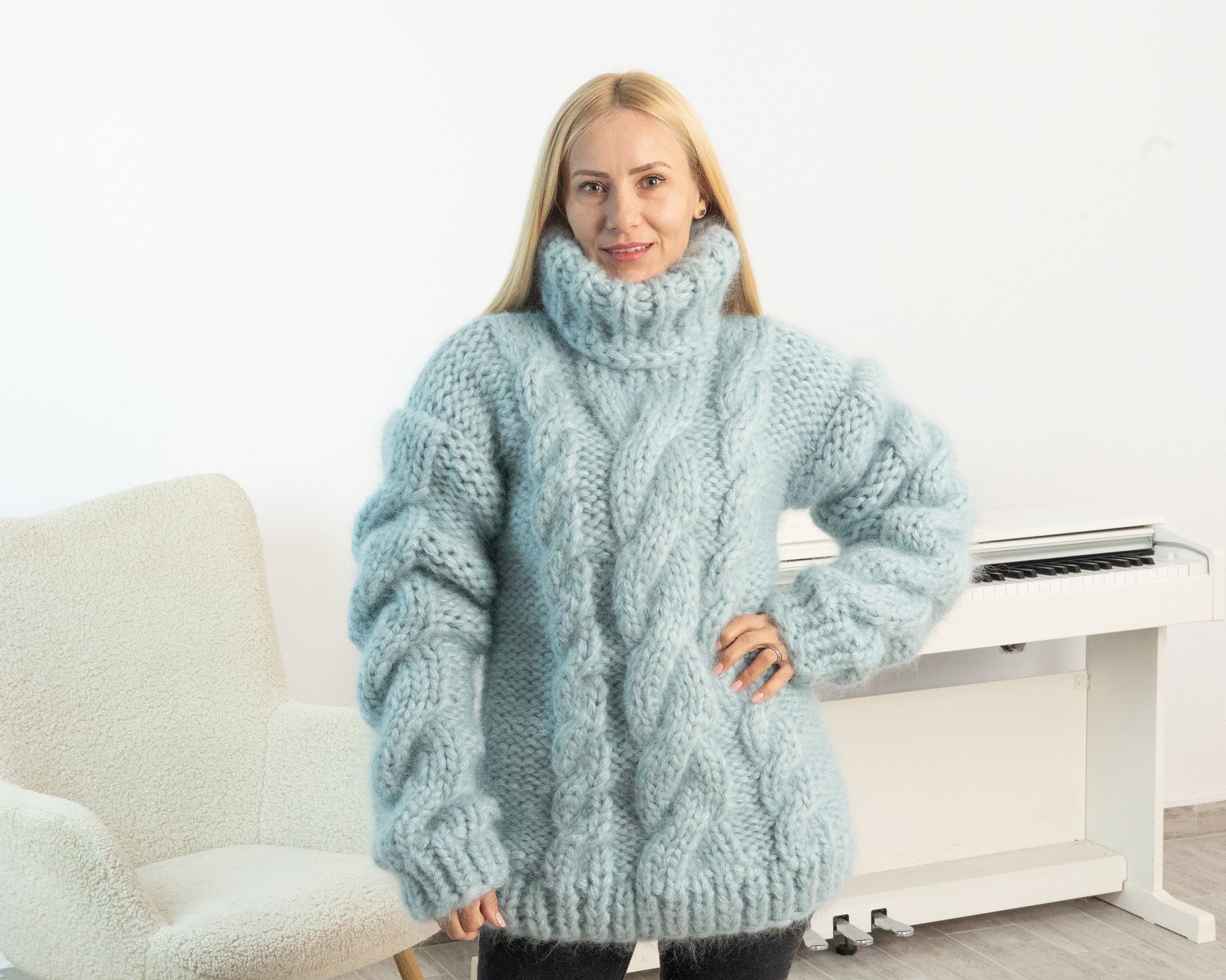 Chunky mohair deals sweater
