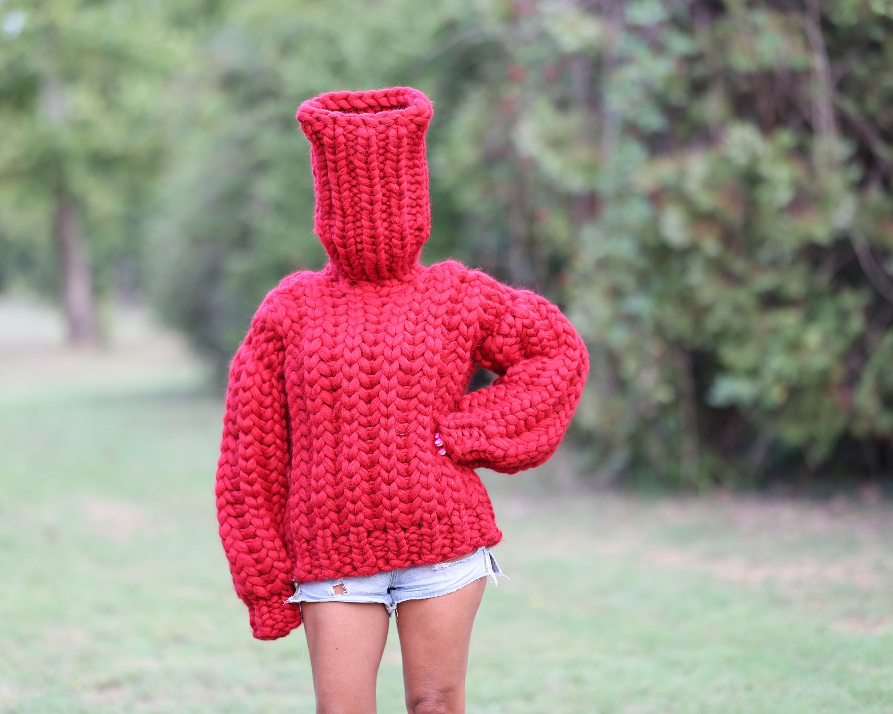 100% Merino Wool Sweater With 50 Cm Turtleneck , Extra Chunky and Heavy Knit Sweater in Red , Super Warm Winter Sweater T1467 - Etsy New Zealand