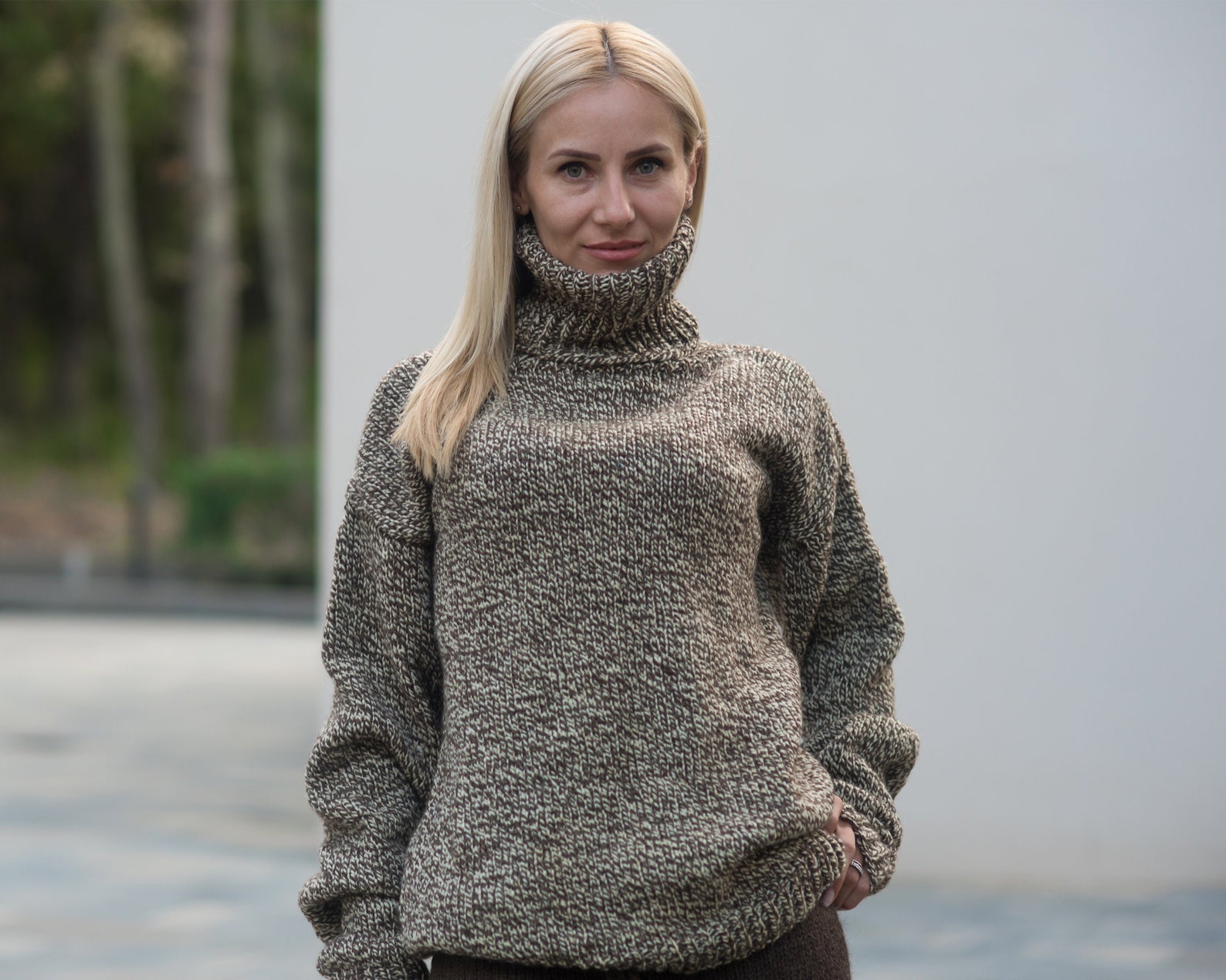 UNISEX Itchy Wool Sweater Hand Knitted Pullover Made in 100 Etsy