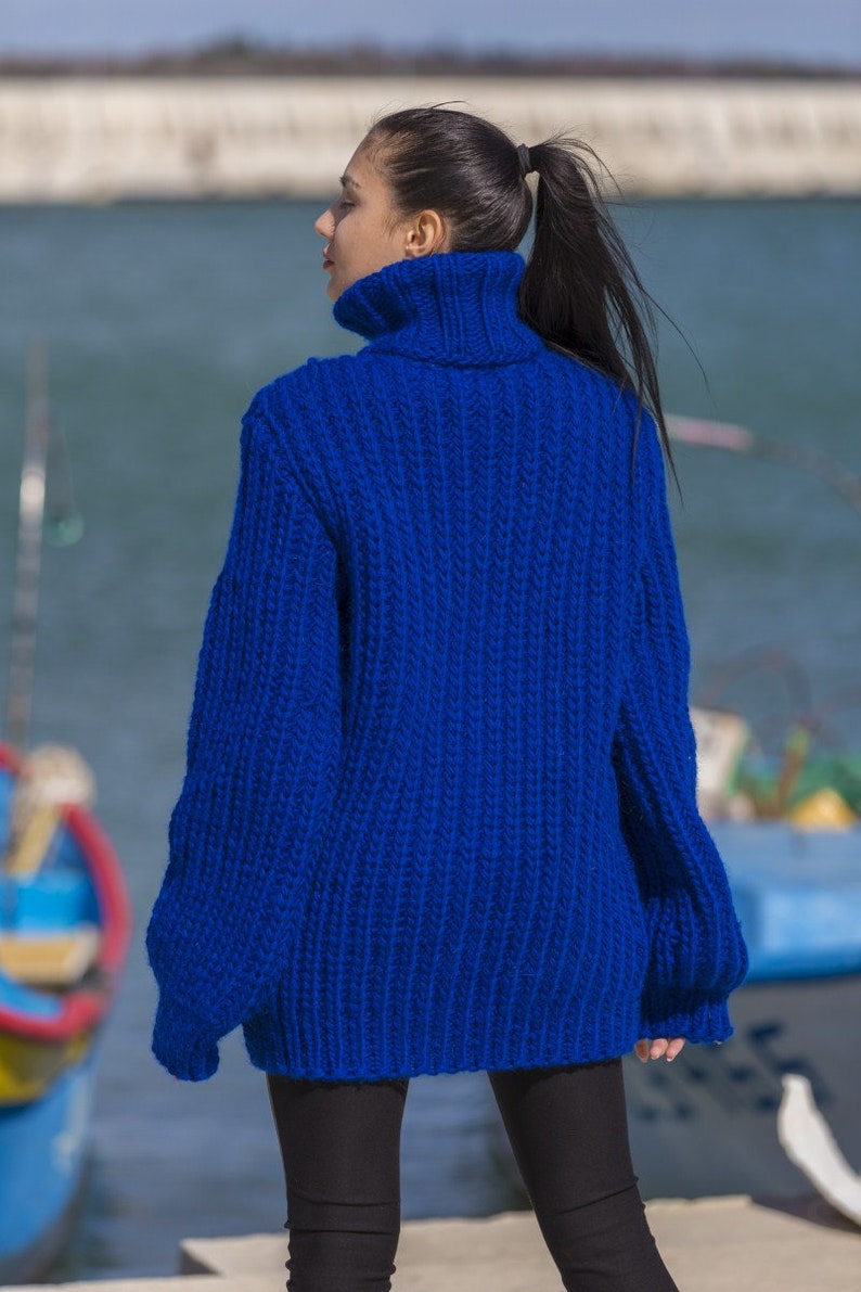 100 Soft Wool Sweater Raw Wool Sweater Hand Knit Jumper Etsy