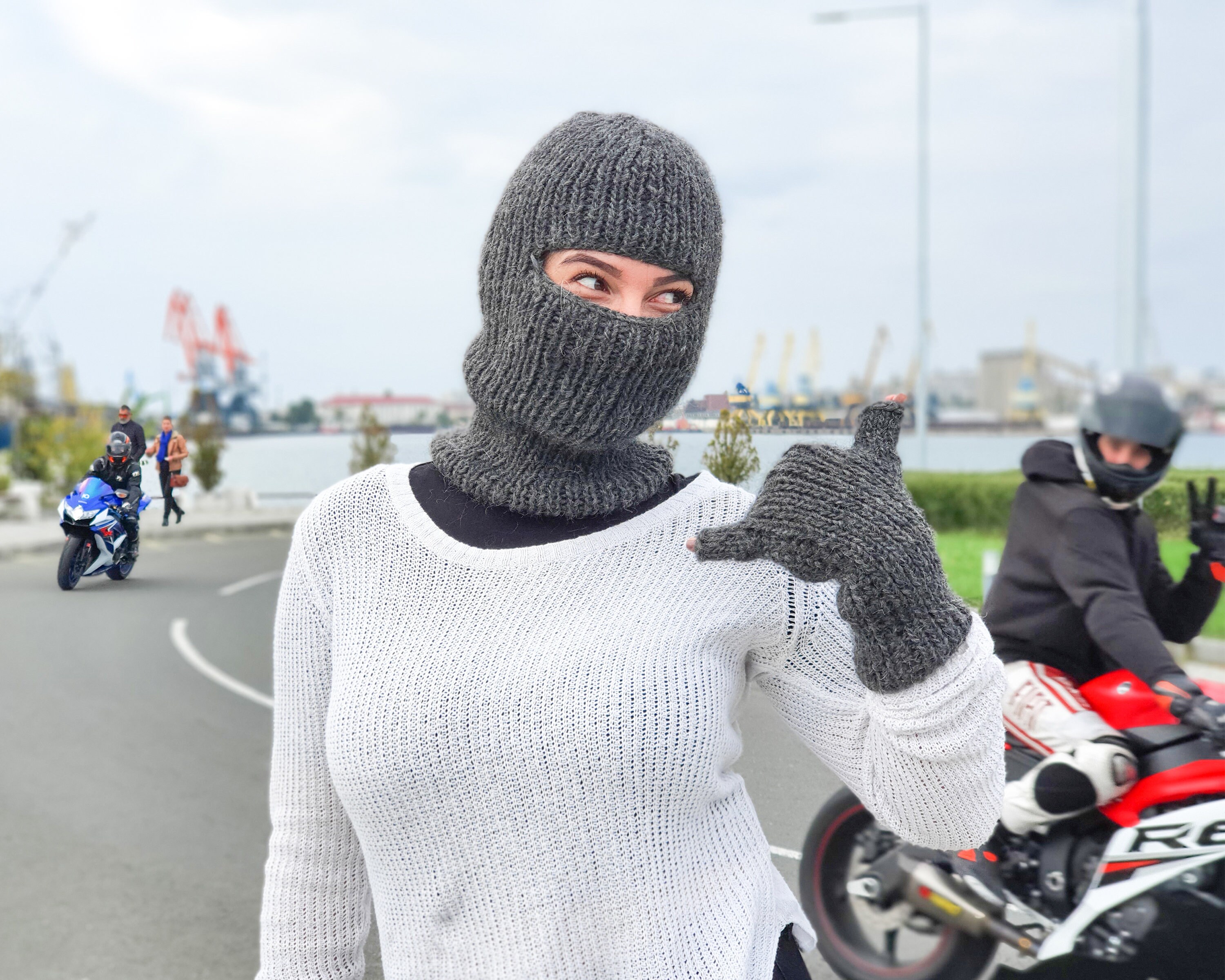 Balaclava Casque - Moto Balaclava Undergarments - Chapeau d' hiver Face  Mask Masque