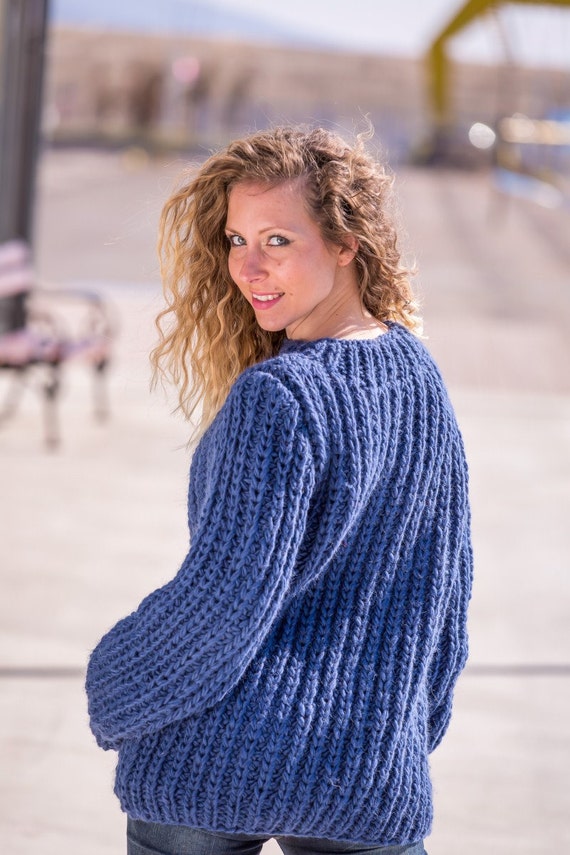 thumbnail image 2 of Saodimallsu Womens Oversized Sweaters Crew Neck Puff... 2 of 12