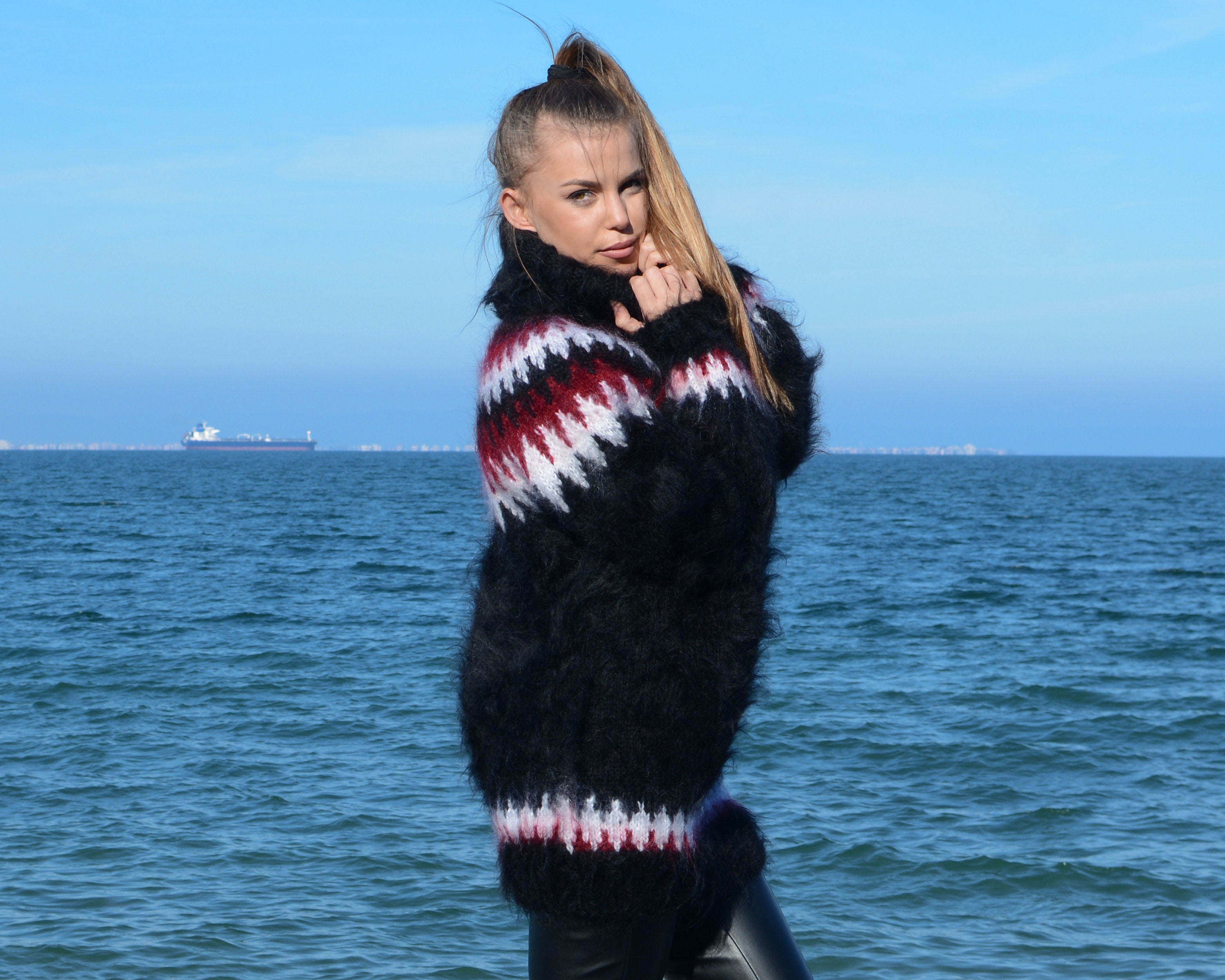 Icelandic Mohair Sweater Women Lopi Pullover Fluffy Mohair - Etsy