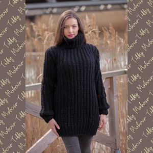 Black Wool Sweater T440