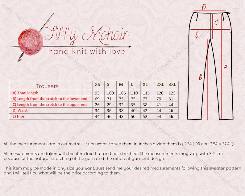 Chunky Knit Trouser of Raw Itchy Wool Women's Knit Pants Etsy