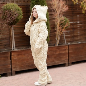 Thick Knit Chunky Jumpsuit Etsy UK