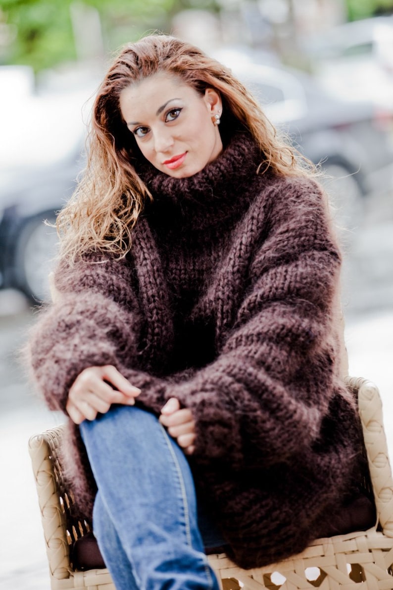 Mohair & Cashmere Sweater Turtleneck Sweater Fetish Mohair | Etsy