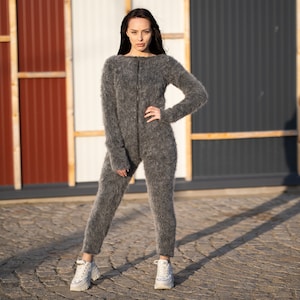 Hand Knitted Mohair Catsuit knitted in high quality strechable Italian yarn T1180