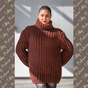 Women&#39;s Wool sweater, Wool Sweater | Long Sweater| Wool Sweater | Long Sleeve pull | Organic sweater | Hand-made Sweater, T508