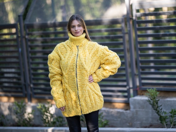Hand Knitted Baby Alpaca and Merino Wool Mix Yarn Cardigan - Etsy
