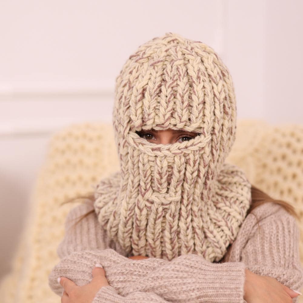 Strand Mask Itchy Wool Balaclava – Hand Knitted Chunky 5-strand Ski Mask T1965 - Etsy