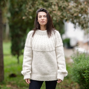 Ready to ship in size 5XL, Great Extra chunky alpaca mix sweater T1131