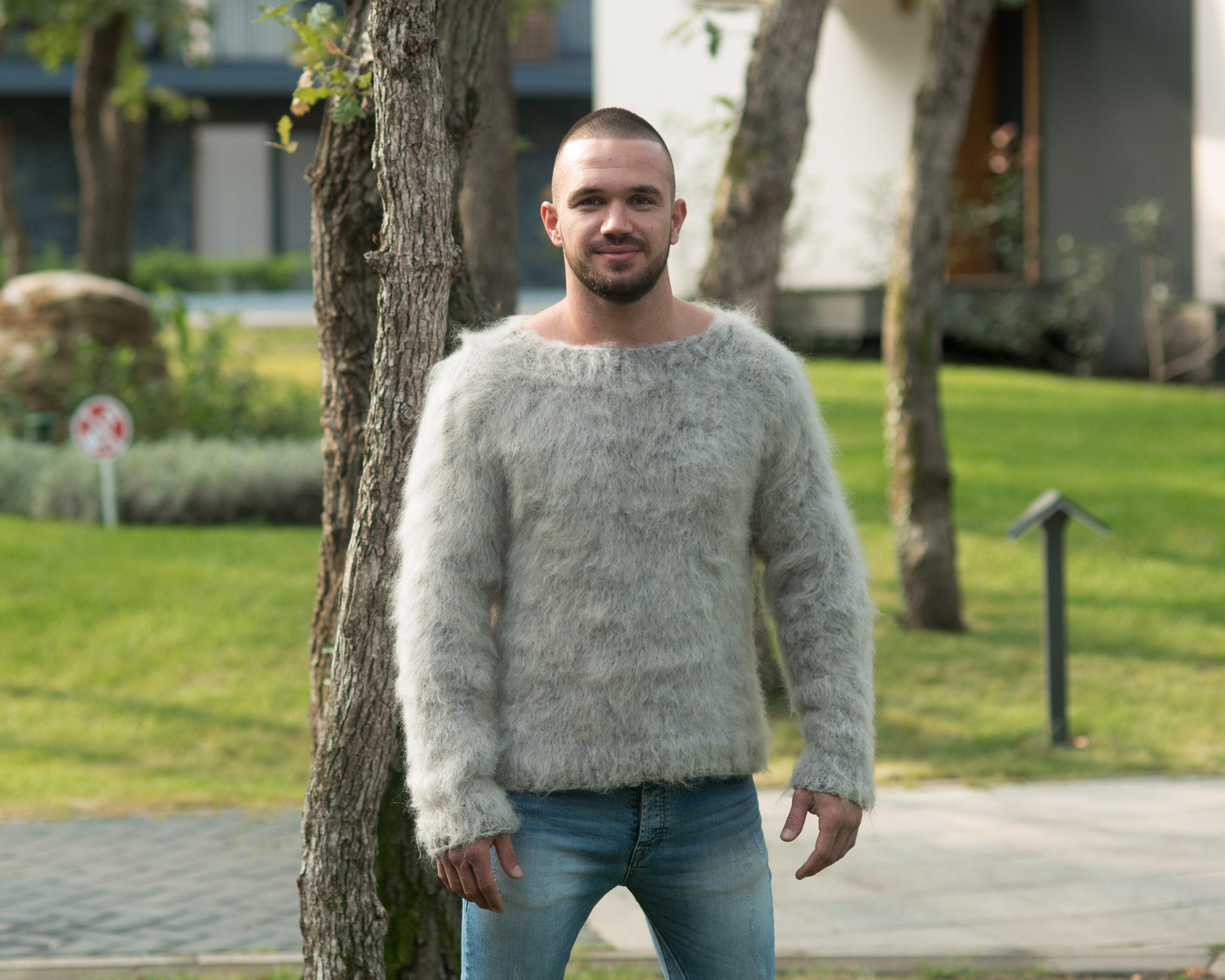 Super Fluffy Italian Sweater – Hand-knitted From Kid Mohair, Yak