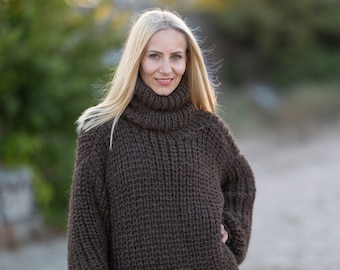 100 % Alpaca yarn English rib sweater  T1246