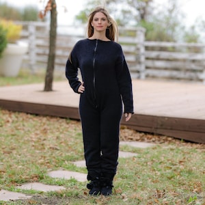 Ready to ship in size 2XL, Hand Knitted Mohair Catsuit knitted in high quality Italian yarn T1145