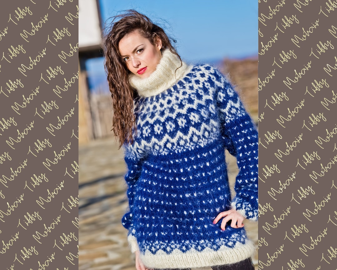 Lopi Mohair Sweater Icelandic Knit Pattern T219 - Etsy UK