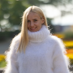 White Mohair Sweater T1231
