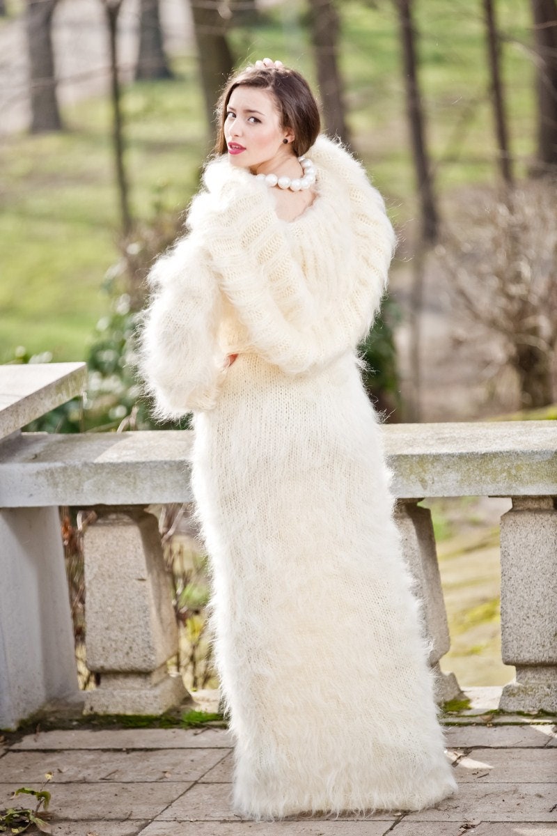 cream cowl neck sweater dress
