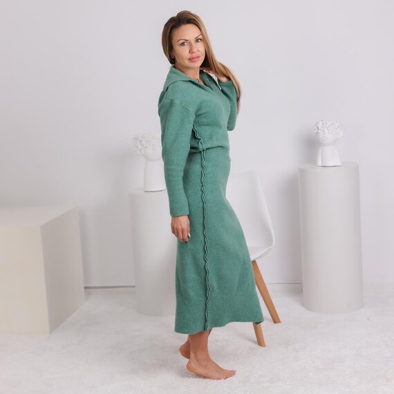 slim fit dress slacks Green Bodycon Button Sweater Dress & Reviews - Green - Dresses