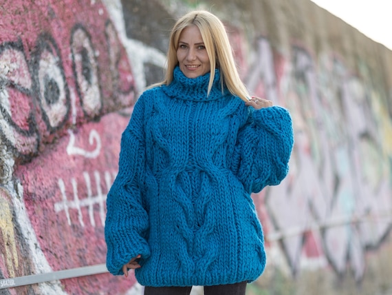 Kleding Gender-neutrale kleding volwassenen Sweaters Liverpool Handgebreide Trui 100% Wol 