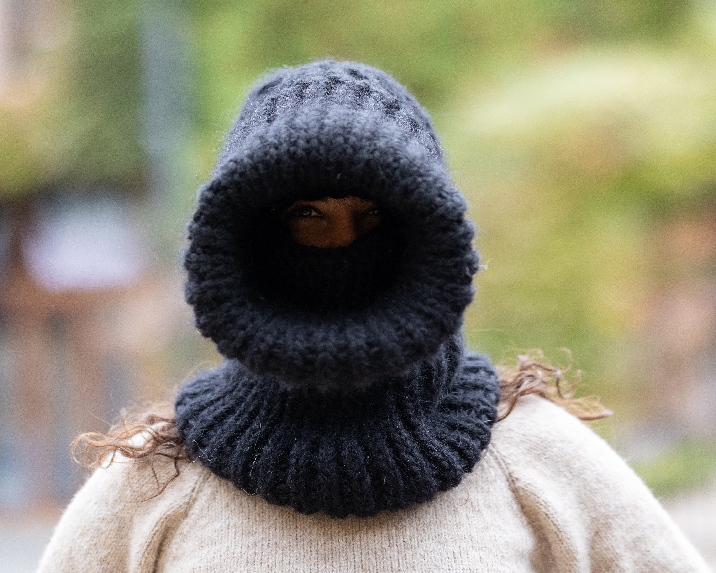 Mohair and Wool Mix Balaclava, Head Warmer, Fetish Balaclava