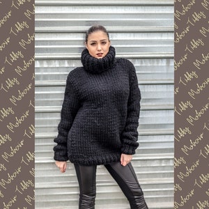 Black Wool Sweater  T434