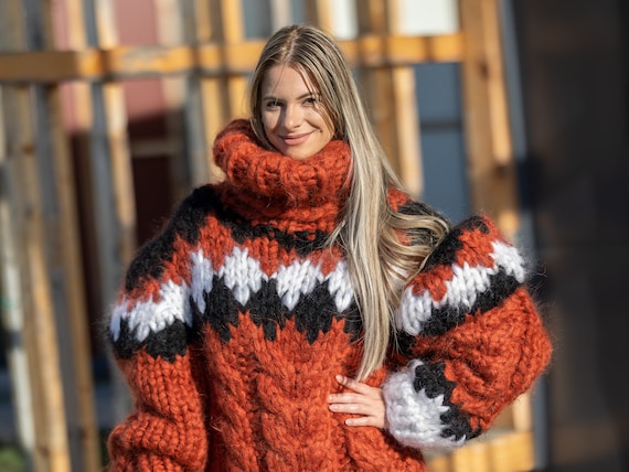 Icelandic Mohair Sweater – 4 Kg 15-strand Hand-knitted Chunky