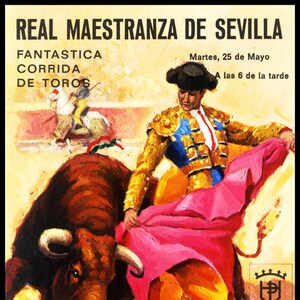 Bullfighting - Plaza De Toros De Sevilla #4 Canvas Art Poster 12&quot;x 24&quot;1