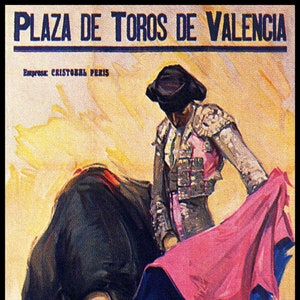 Tauromaquia - Plaza De Toros De Valencia #11 Canvas Art Poster 12"x 24"1