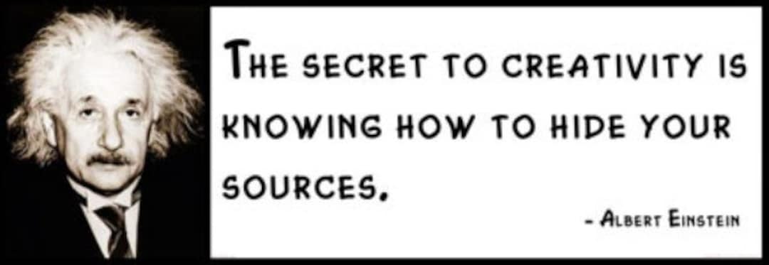Wall Quote - ALBERT EINSTEIN - the Secret to Creativity is Knowing