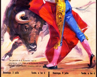 Bullfighting - Plaza De Toros Monumental Barcelona #10 Canvas Art Poster 12&quot;x 24