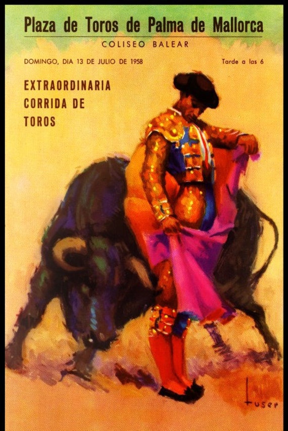 Bullfighting Plaza De Toros De Palma De Mallorca 6 Canvas Etsy