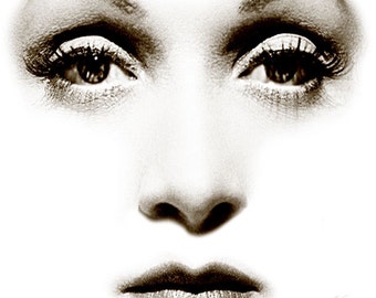 Visage Collection - Marlene Dietrich - Alone - 24" x 24" Canvas Art Poster