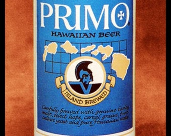 Beer Cans - Primo Hawaiian Beer (1974) Canvas Art Poster 18" x 24"