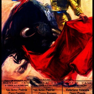 Corridas de Toros - Plaza De Toros De Sevilla #1 lienzo arte cartel 12 "x 24"