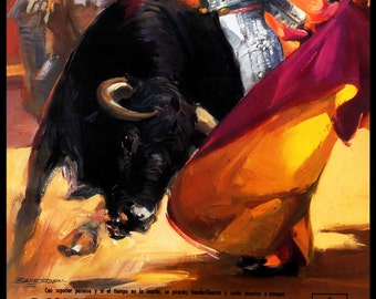 Bullfighting - Plaza De Toros Monumental Barcelona #27 Canvas Art Poster 12&quot;x 24