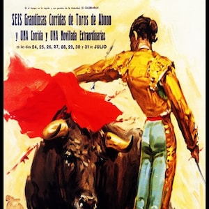 Corridas de Toros - Plaza De Toros De Valencia #20 lienzo arte cartel 12 "x 24"