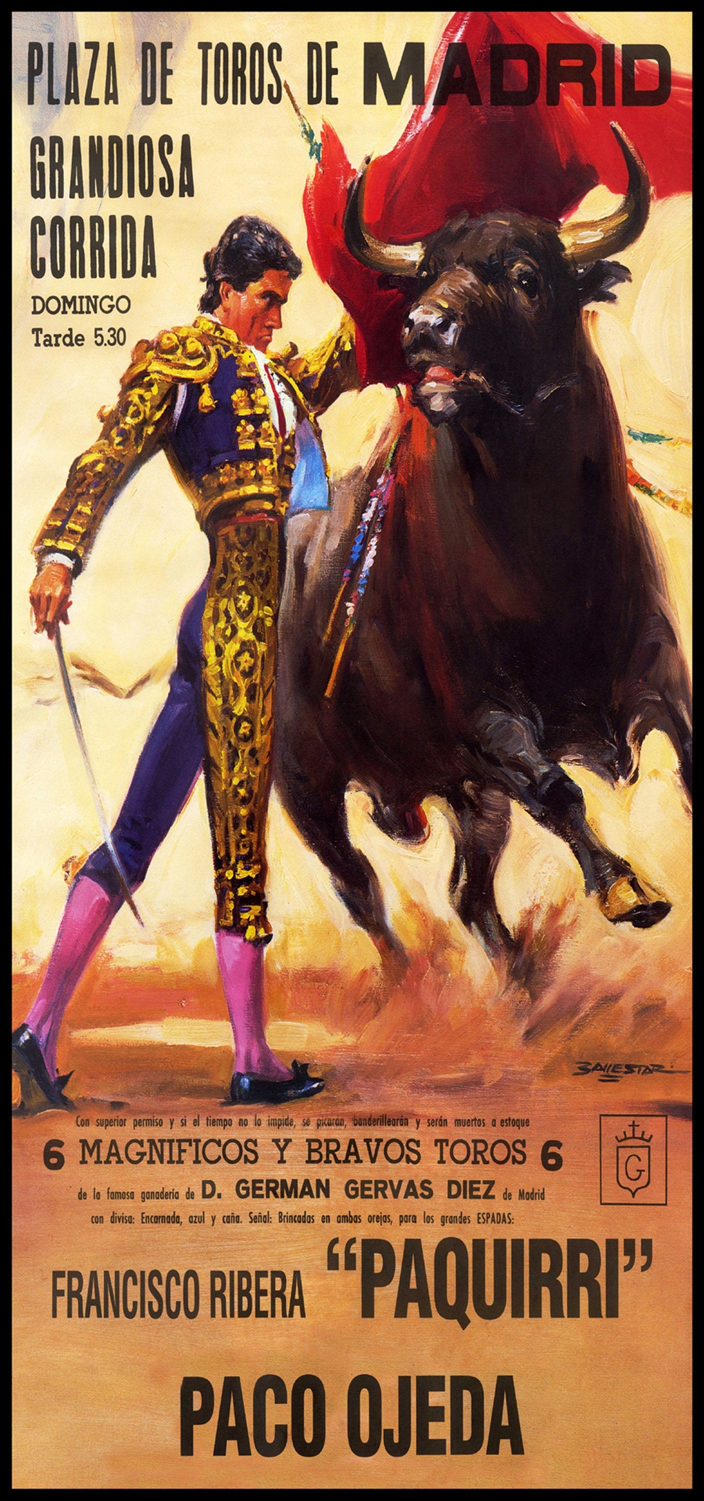 Bullfighting Plaza De Toros De Madrid 6 Canvas Art Poster 12x 24 Etsy UK