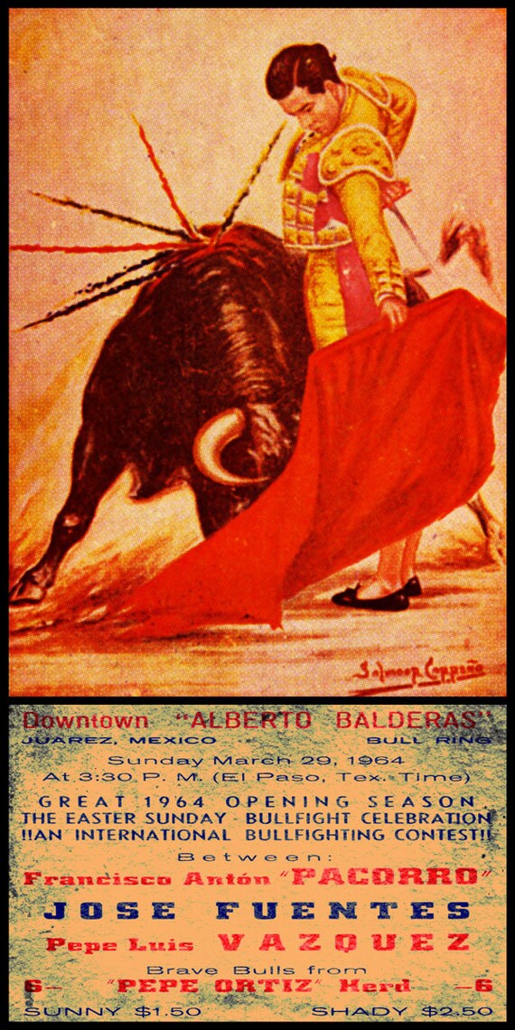 Plaza De Toros De Ciudad Juarez #13 Canvas Art Poster 12/"x 24/" Bullfighting